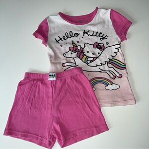 Hello Kitty Pink and White Pajama Set with Playful Design